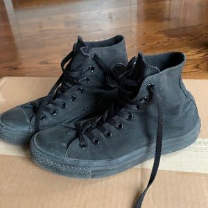 High top all black converse